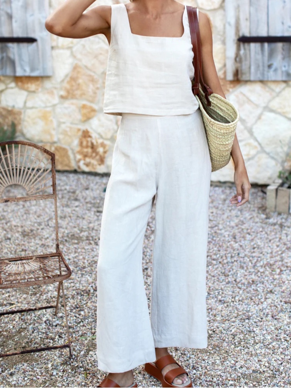 NEW Emerson Fry Roma Pant In Natural Linen Coastal Quiet Luxury NWT.   18